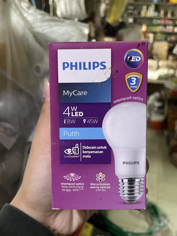 lampu,LED,4,watt,philips,bola,bohlam,bulat